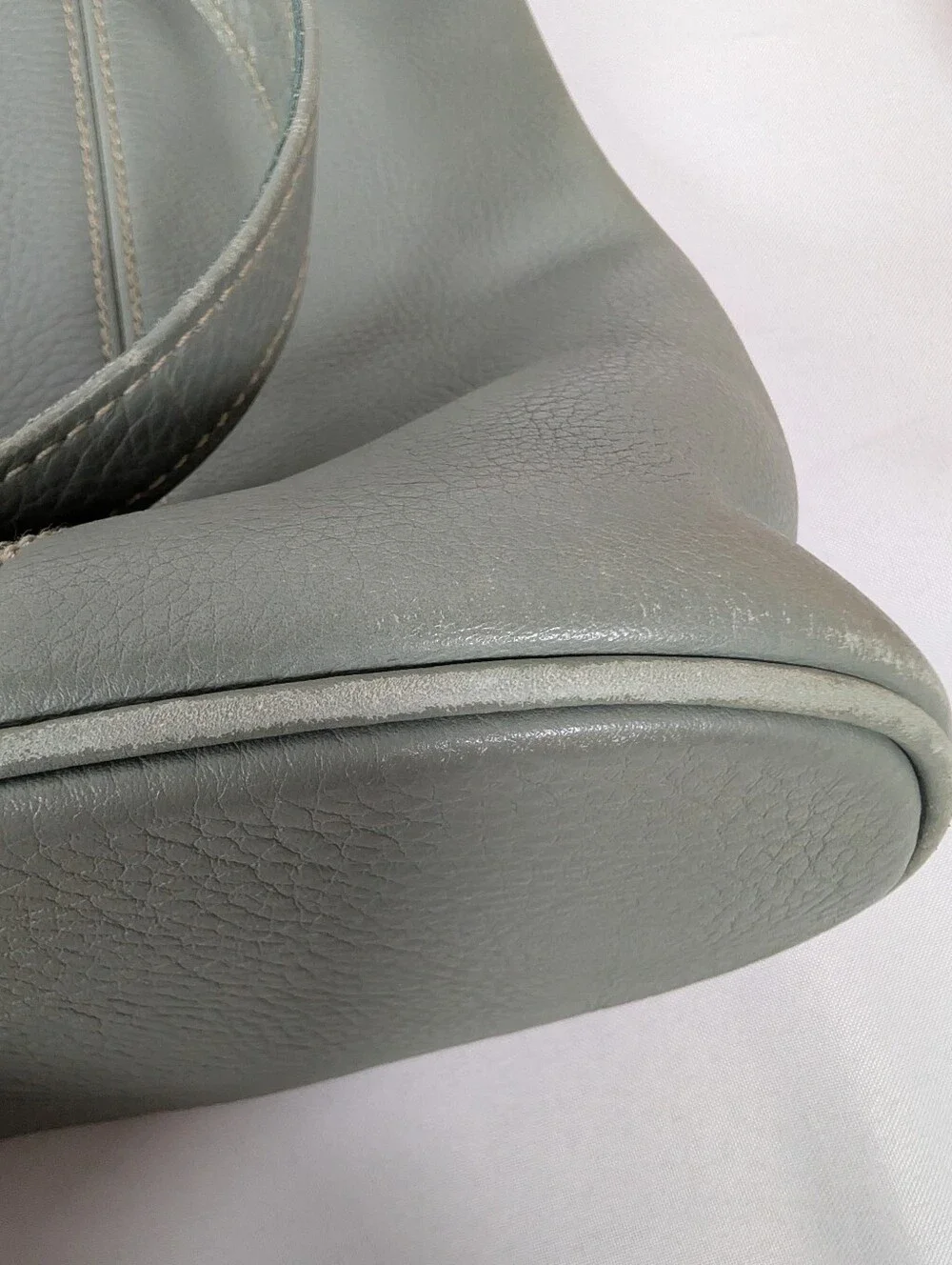 Coach Vintage Sonoma 4915 Tote Bag Sage Green Pebbled Leather Womens
